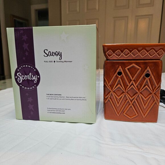 Scentsy "Savoy" Large Wax Warmer - Burnt Orange - Picture 2 of 11